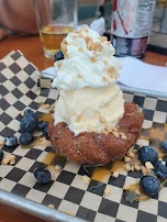 Church Doughnut with Vanilla Ice Cream